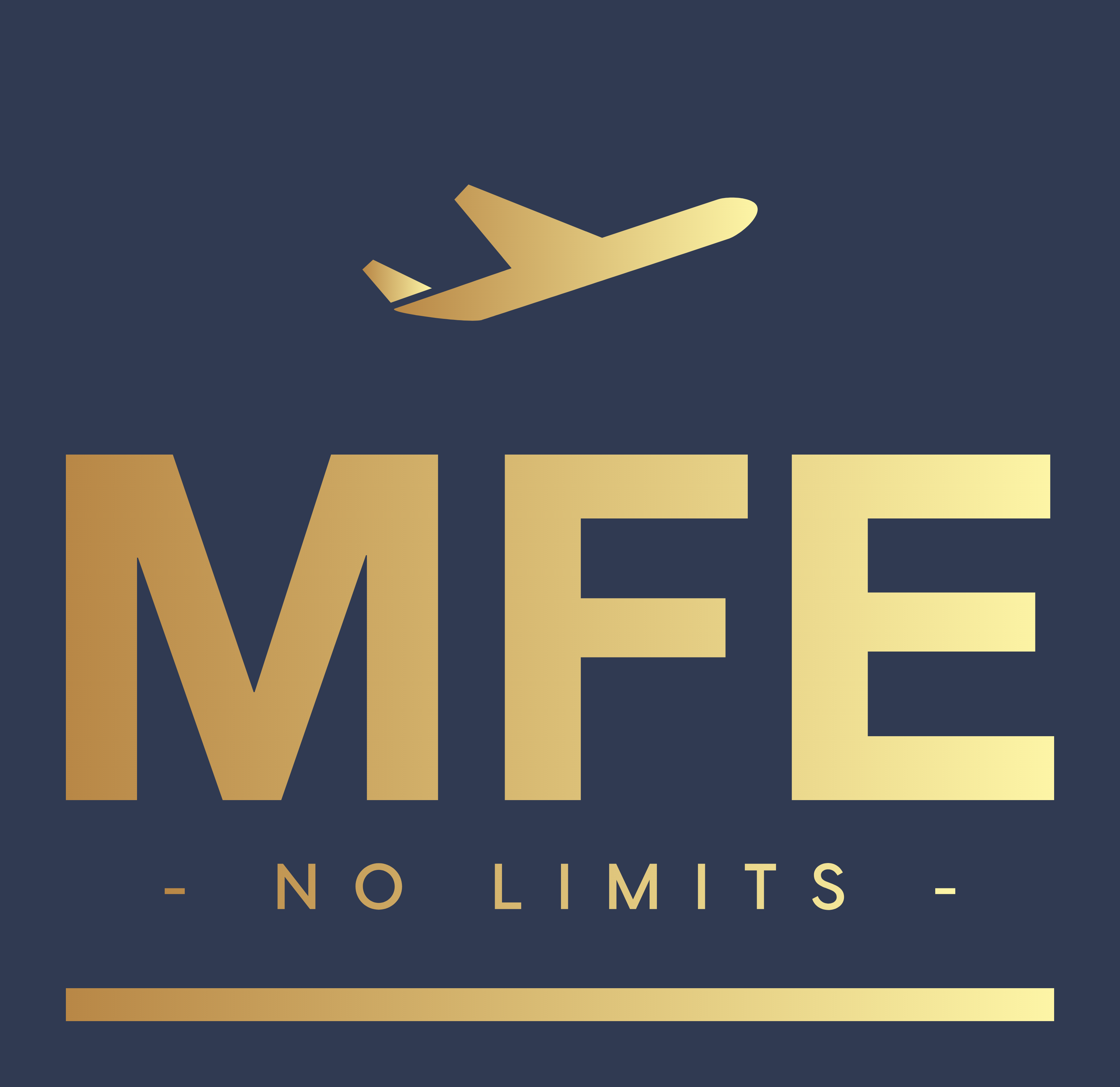 MFE logo on navy background